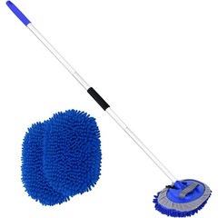 Car Wash Brush Kit – 62″ Long Handle Microfiber Cleaning Brush for Car RV Truck