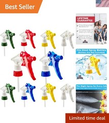 Chemical Resistant Sprayers 10 Pack – Low-Fatigue Trigger & Color-Coded Design