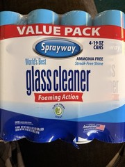 Sprayway Glass Cleaner 19 Ounce Pack of 4 Streak Free Shine.