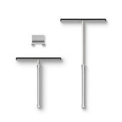 Shower Squeegee with Long Handle and Adhesive Hook. for Glass Doors, Tile Wal…