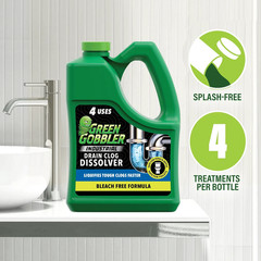 Green Gobbler Industrial Strength Drain Clog Remover & Cleaner Liquid Gel- 64Oz,