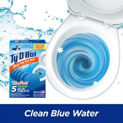 Blue Tablets Value 5 Pack, Cleans and Deodorizer Toilets for a Fresh Smelling…