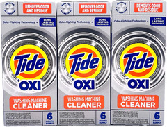 Tide Washing Machine Cleaner with Oxi, Odor Eliminator-6 Ct x 3 Pack=18 Pouches