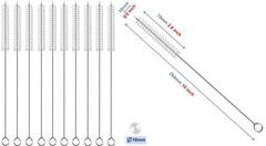 Set of 10-Pack Straw Cleaner Brush Extend 10 inch, Extra Wide 10mm diameter