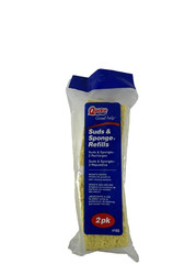 NEW Quickie 2002 SUDS & SPONGE REFILLS 2pk DISHWASHING Dish Wash Wand #165