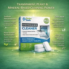 Dishwasher Cleaner and Deodorizer XL Tablets – Heavy-Duty Descaler & Odor Rem…