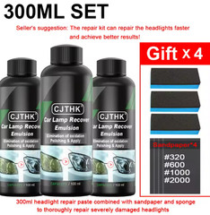 Car Headlight Restoration Kit 300ml – Oxidation Remover, Polish & Clear Lens Rep