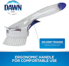 DAWN FILLABLE KITCHEN Dish BRUSH No- Drip, Clear