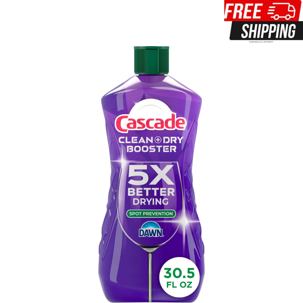 Cascade Rinse Aid Clean & Dry Booster 30.5 oz Dishwasher Spot & Film Fighter