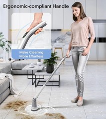 Electric Spin Scrubber Shower Scrubber Clean with Digital Display 5 Brush Heads