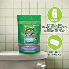 Green Gobbler Septic Tank Treatment Packets, 12 Month Supply – Natural Bacteria