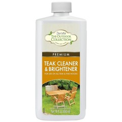Teak Cleaner & Brightener Outdoor Wood Furniture Restoration Liquid 16 OZ Bottle
