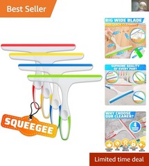 Durable 4Pcs Shower Squeegee Set – Lightweight & Easy to Hang in Random Colors