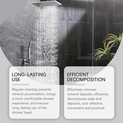 Heavy Duty Shower Head Limescale Remover for Bathroom Faucets and Tiles 17 fl oz