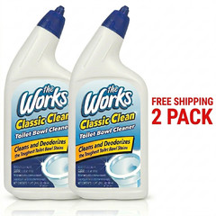 The Works Toilet Bowl Cleaner Liquid 24 fl oz 2 PACKS Removes Stains & Rust