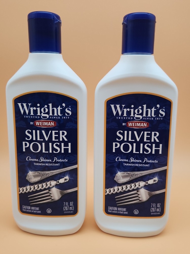Wright’s Anti Tarnish Sterling silver, Silver Plate, Polish Cleaner 7 oz X 2 Lot
