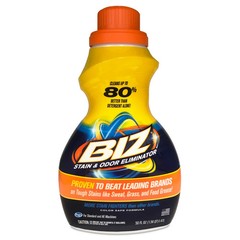 Biz Stain & Odor Eliminator Liquid, 50 Fluid Ounce