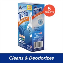Blue Tablets Value 5 Pack, Cleans and Deodorizer Toilets for a Fresh Smelling…