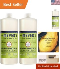 Lemon Verbena Multi-Surface Cleaner Concentrate – Eco-Friendly 32 Fl Oz – 2 Pack