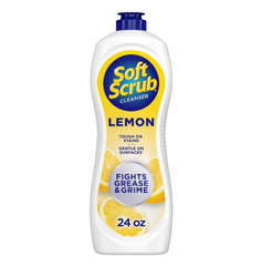 Soft Scrub All Purpose Surface Cleanser, Lemon Scent, 24 oz Bottle, 8/CT – NEW