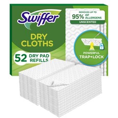 Swiffer Sweep + Mop, Dry Pads Refill, Floor 52 Count (Pack of 1), Multicolor