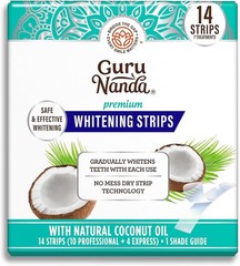 GuruNanda Teeth Whitening Strips – 7-Day Treatment with Non-Slip, Dry Strip Tech