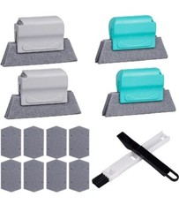 Y8HM Magic Window Groove Cleaning Brush Sets, 4 Pack Hand-Held Crevice Window Tr