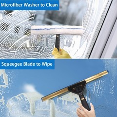 Pro Window Cleaning Kit with Storage Bucket, with 4 13 inch Extension Rods, …