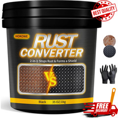 2-In-1 Rust Converter & Metal Primer 35Oz Black – Rust Inhibitor Paint for Metal