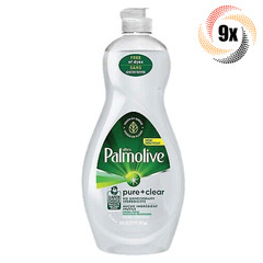 9x Bottles Palmolive Ultra Pure + Clear Scent Liquid Dish Soap | 20 fl oz
