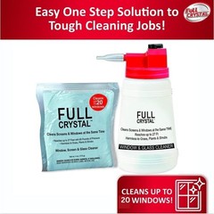 Streak-Free Exterior Window Cleaner Refill – 2 Packets of 4 oz Crystal Powder