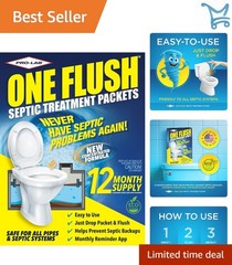 Septic Tank Treatment Packets Natural Enzymes Bacteria 1- Supply Household