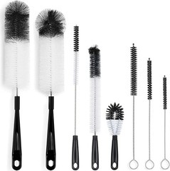 ALINK 8-Pack Bottle Cleaning Brush Set – Long Handle Black Bottle Cleaner for Wa