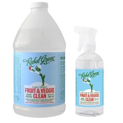 Rebel Green Fruit & Veggie Clean – Plant-Based Produce Cleaner – 1 Gallon