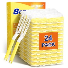 Disposable Electrostatic Duster for Cleaning, with 2 Handles & 24 Ct Yellow H…