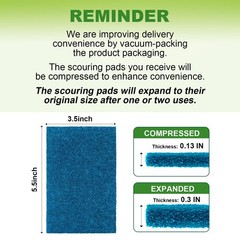 Non-Scratch Scouring Pads, 96Pcs Household Scour Pads for Kitchen, Garage and…