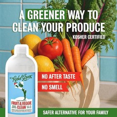 Rebel Green Fruit & Veggie Clean – Plant-Based Produce Cleaner – 1 Gallon