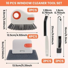 12pcs Window Track Cleaner Tool Set, Window Sill & Groove Cleaning Brushes wi…