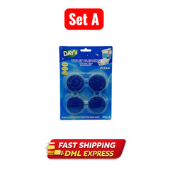 4PCS Toilet Bowl Cleaner Tablets Ocean Fresh Deodorizer Bathroom Cleaning Block
