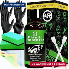 Plastic Restorer for Cars, 60ML Black Trim Restorer, Back to Black Plastic Resto