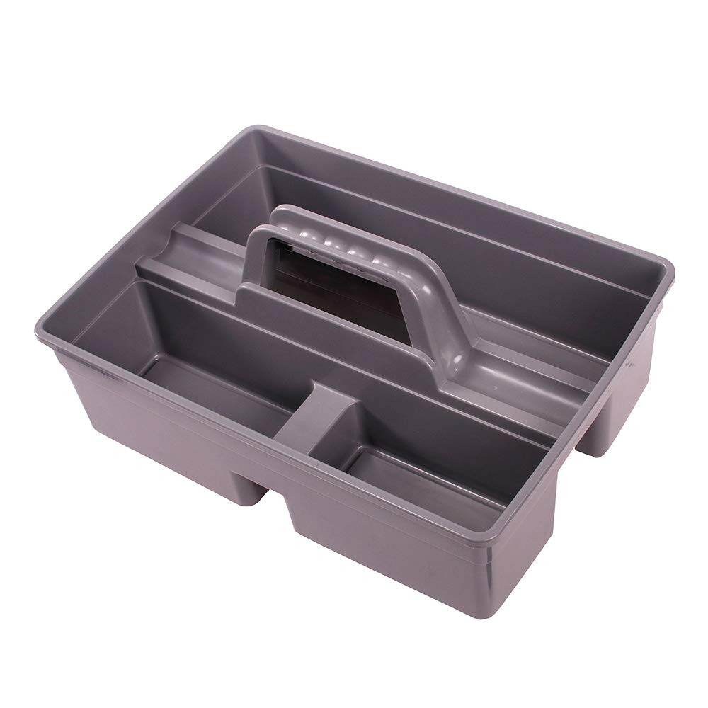 Plastic Storage Tray Tote- Versatile Multiuse Caddy with Attached Portable Ha…