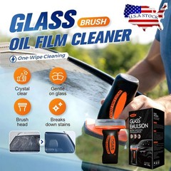 Glass Oil Film Remover for Car, 100Ml Roll-On Glass Compound with Cleaning Board