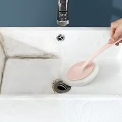 Gentle yet Effective Long Handle Sponge Scrubber for Delicate Surfaces