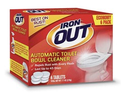 6ct IRON OUT Automatic Toilet Bowl Cleaner Repel Rust & Hard Water Stain Remover