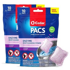 20 Pack O-Cedar PACS Hard Floor Cleaner Lavender Packets For All Hard Floors