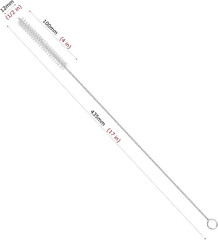 Gfdesign Drinking Straw Cleaning Brushes Set 17″ Extra Long 1/2″ Extra Wide Pipe