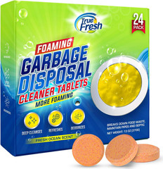 True Fresh Garbage Disposal Cleaner Tablets, Large 15G Drop-In Fresh Ocean Table