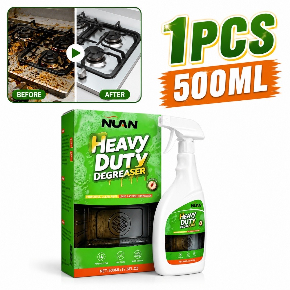 1/2pcs 500ML Heavy Duty Degreaser Kitchen Cleaner, Cleaning Spray for Home Chefs