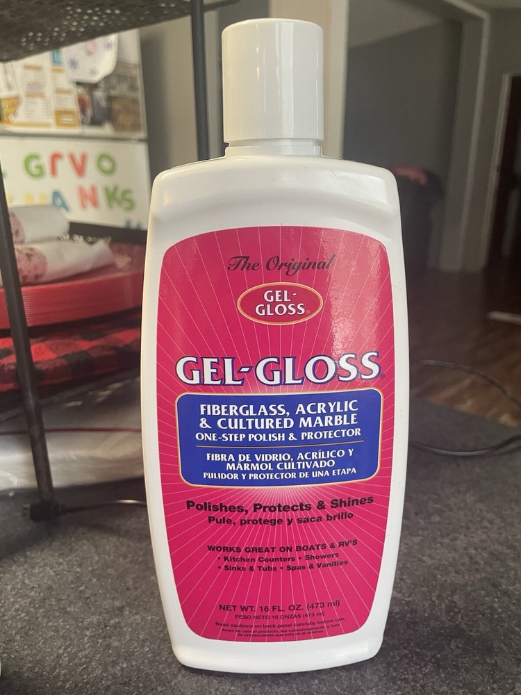 Gel-Gloss One Step Polish And Protector 16 fl oz Full Bottle Fiberglass Acrylic