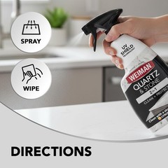 Quartz Countertop Cleaner 2-Pack with Microfiber Towel – Citrus Fresh Shine